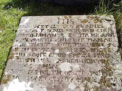 Picture of Rogers gravestone in Killyman graveyard