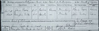Photo of marriage cert of James Rogers & Mary Jane Mullen
